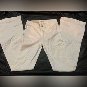 NWT Michael Kors white flare leg white jeans size 00